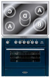Кухненската Печка ILVE MTE-90-E3 Blue снимка