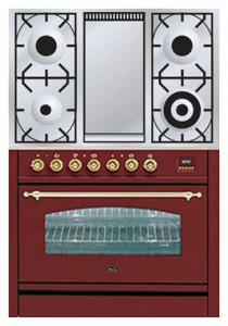 Kitchen Stove ILVE PN-90F-MP Red Photo