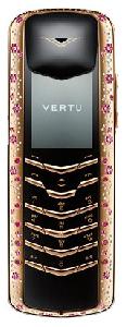 Mobiltelefon Vertu Signature M Design Rose Gold Pink Sapphires Foto