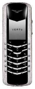 Telefone móvel Vertu Signature M Design White Gold Pave Diamonds with baguette keys Foto