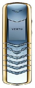 Téléphone portable Vertu Signature Stainless Steel with Yellow Metal Bezel Photo