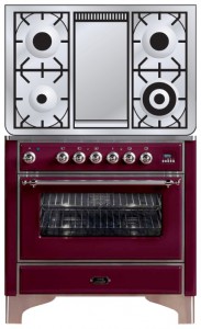 厨房炉灶 ILVE M-90FD-E3 Red 照片