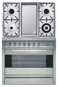 Kitchen Stove ILVE P-90F-VG Stainless-Steel Photo