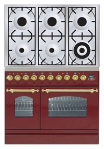 厨房炉灶 ILVE PDN-906-VG Red 照片