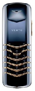 Mobile Phone Vertu Signature Stainless Steel with Yellow Metal Keys Photo