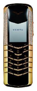 Mobiiltelefon Vertu Signature Yellow Gold Half Pave Diamonds foto